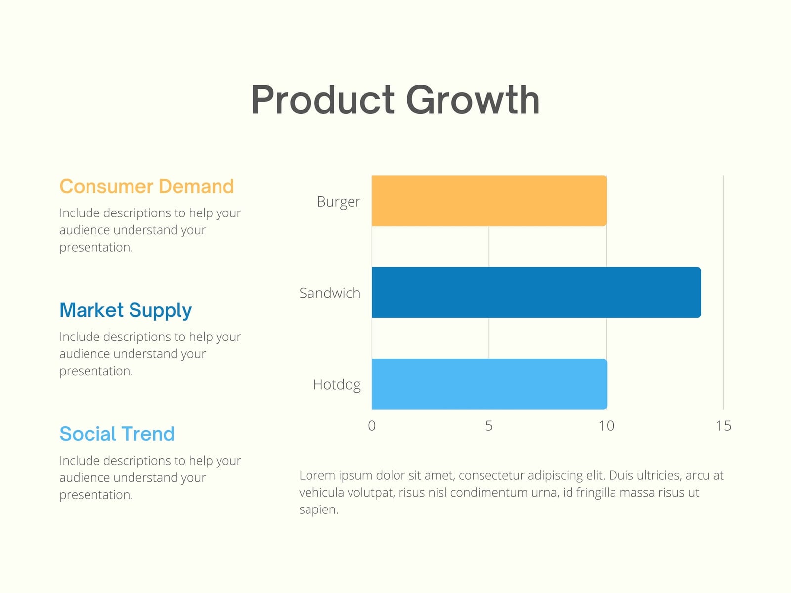 Blue Simple Minimal Bar Chart Product Growth Graph