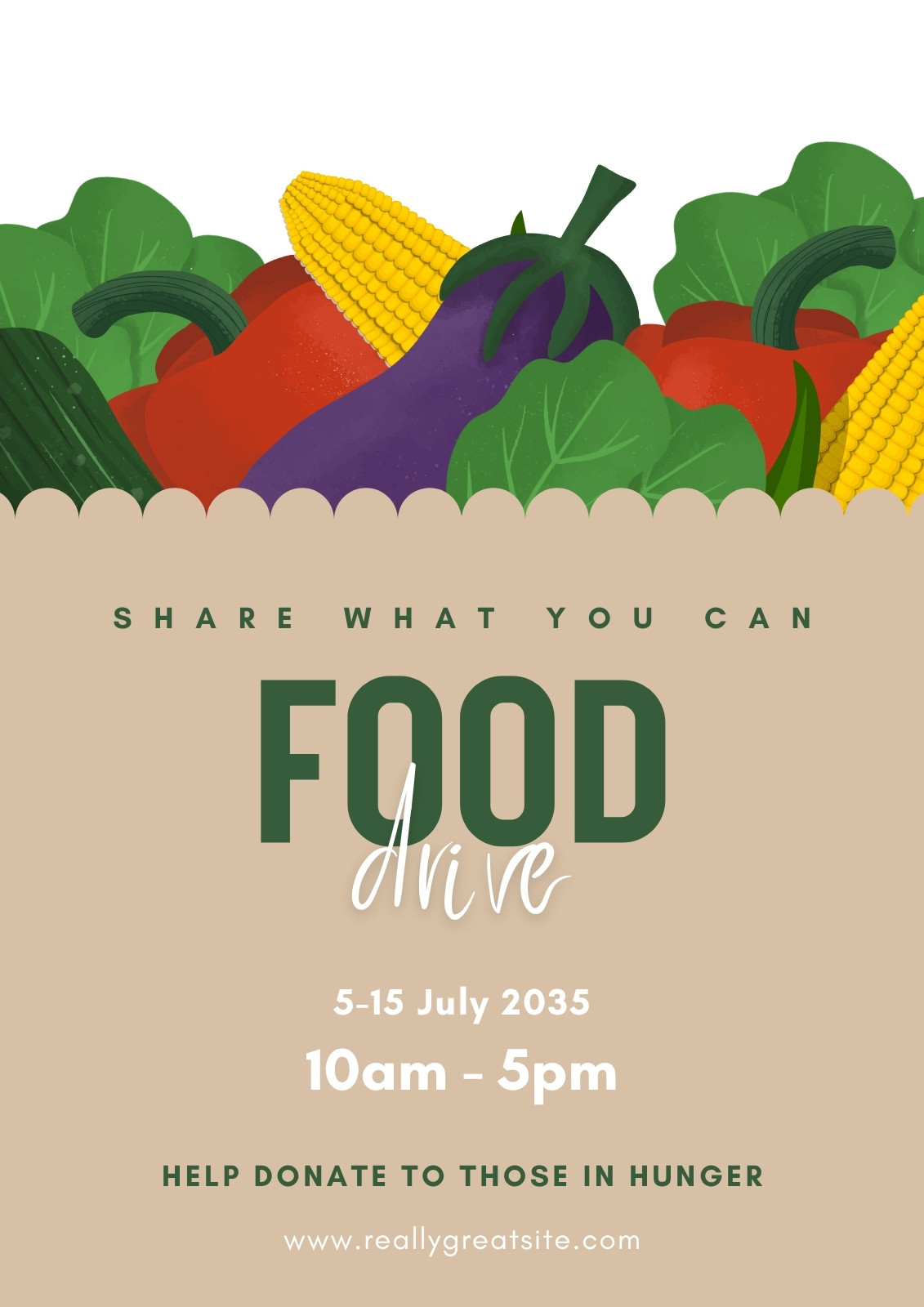 Colorful Food Drive Flyer