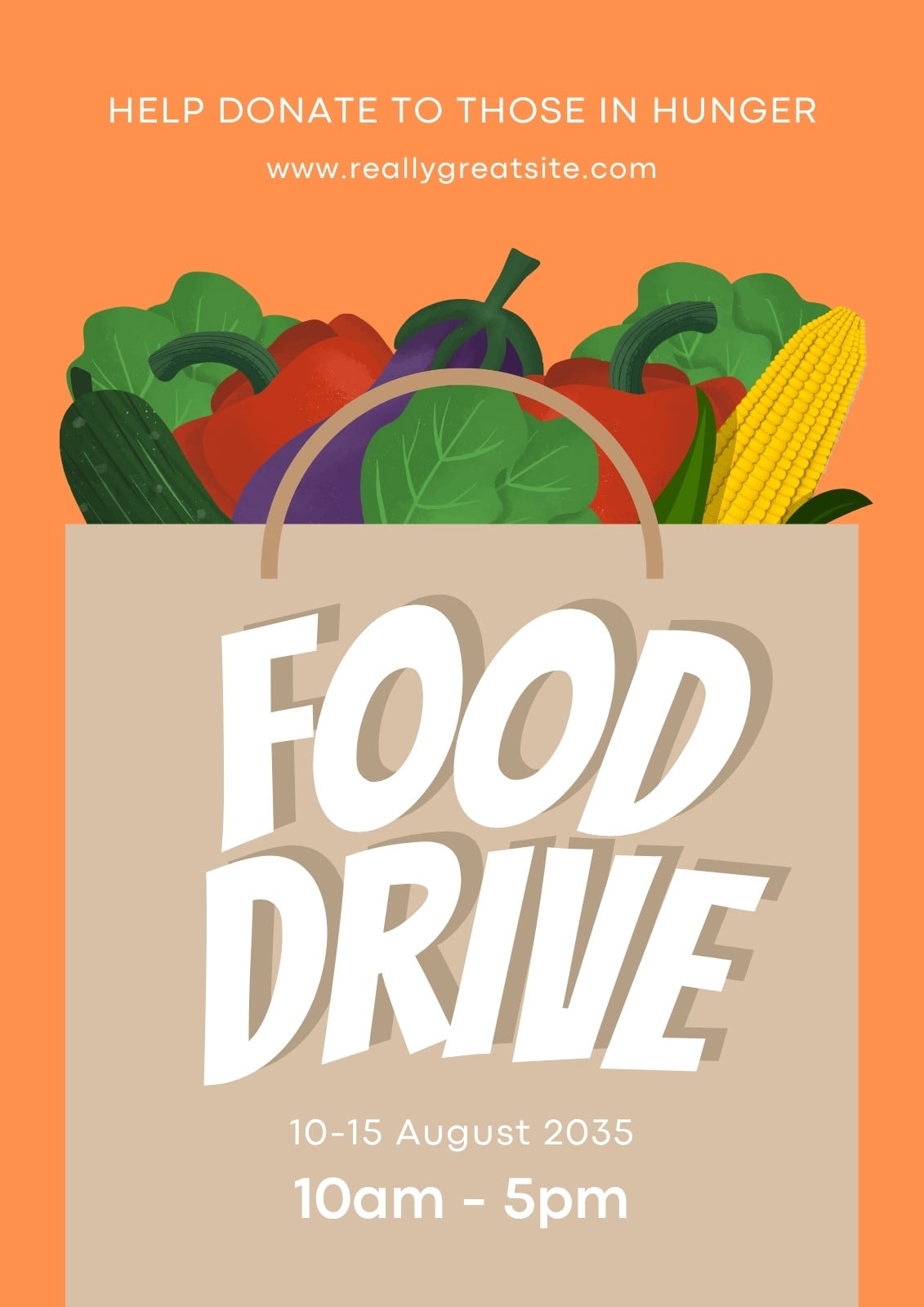 Colorful Food Drive Flyer