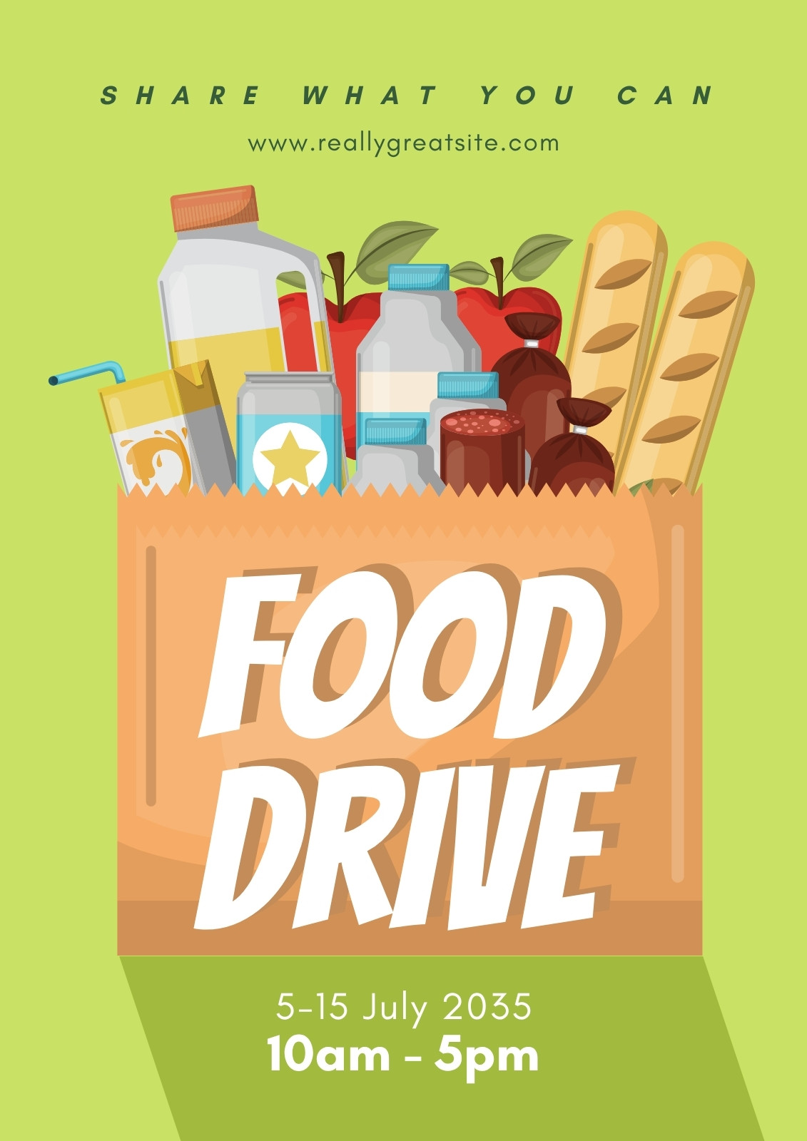 Colorful Food Drive Flyer