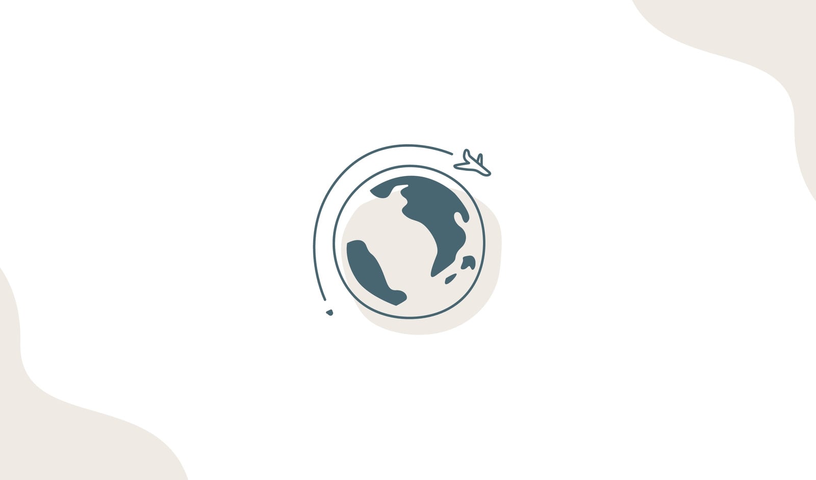 Blue, Silver, and White Abstract Travel Agency Business Card