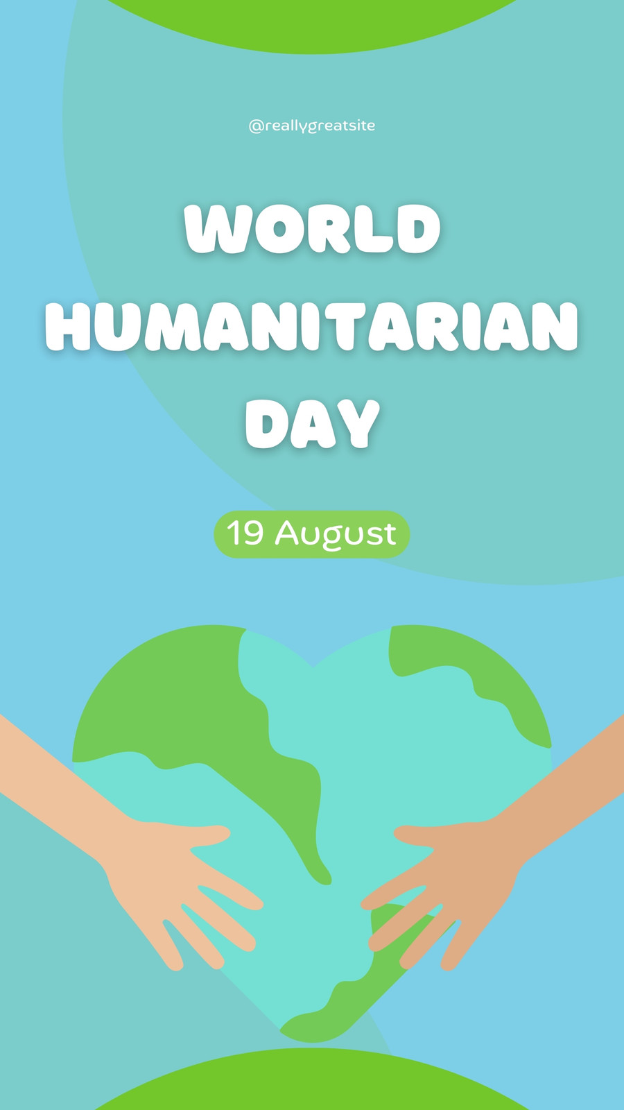 Blue and Green Illustrated World Humanitarian Instagram Story