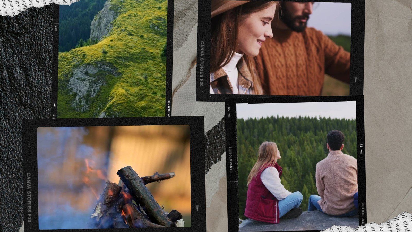 Nero Pellicola Analogica Matrimonio Collage Video