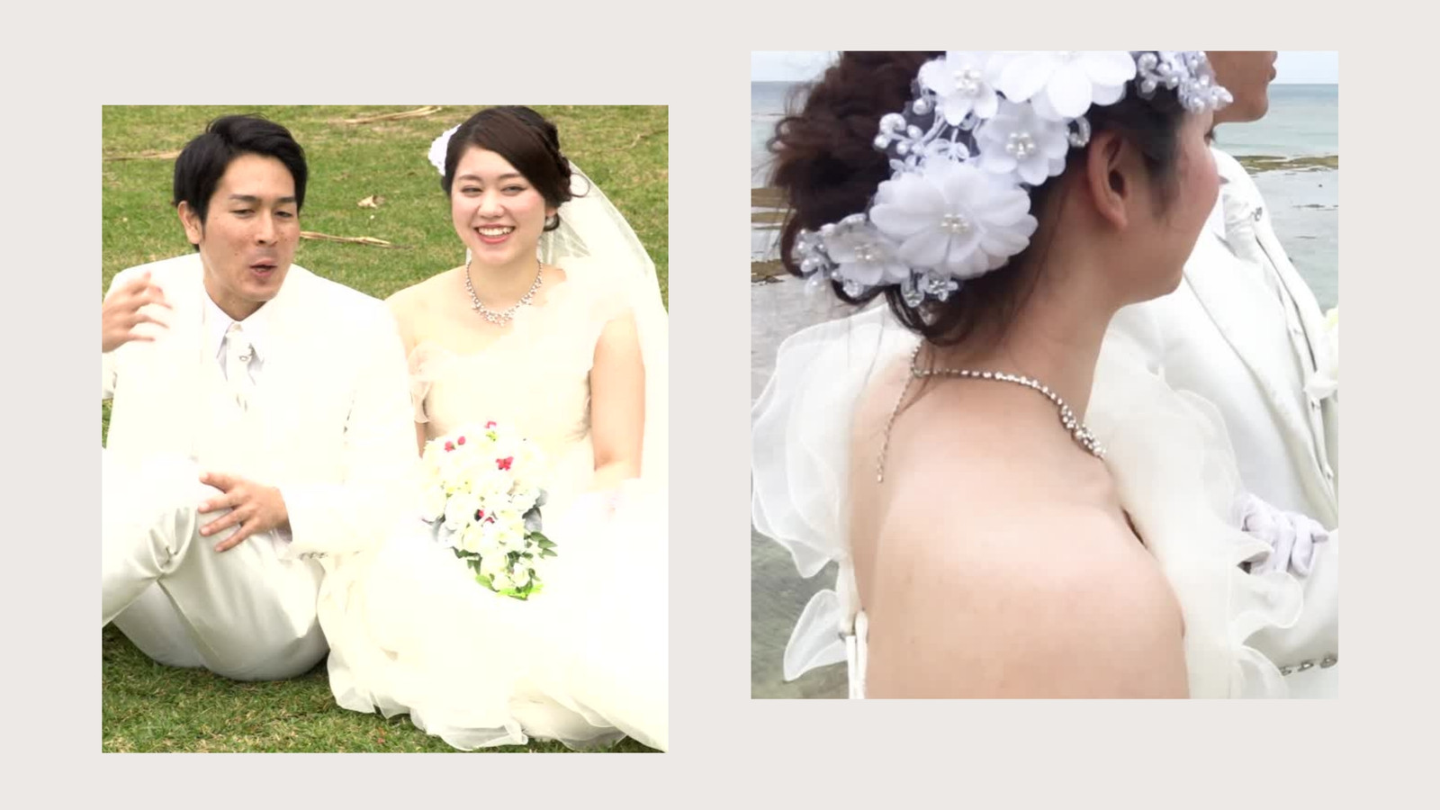 アイボリーと黒と白 モダン ミニマリスト ロマンチック 結婚式のビデオコラージュ(横) アイボリーと黒と白 モダン ミニマリスト ロマンチック 結婚式のビデオコラージュ(横)