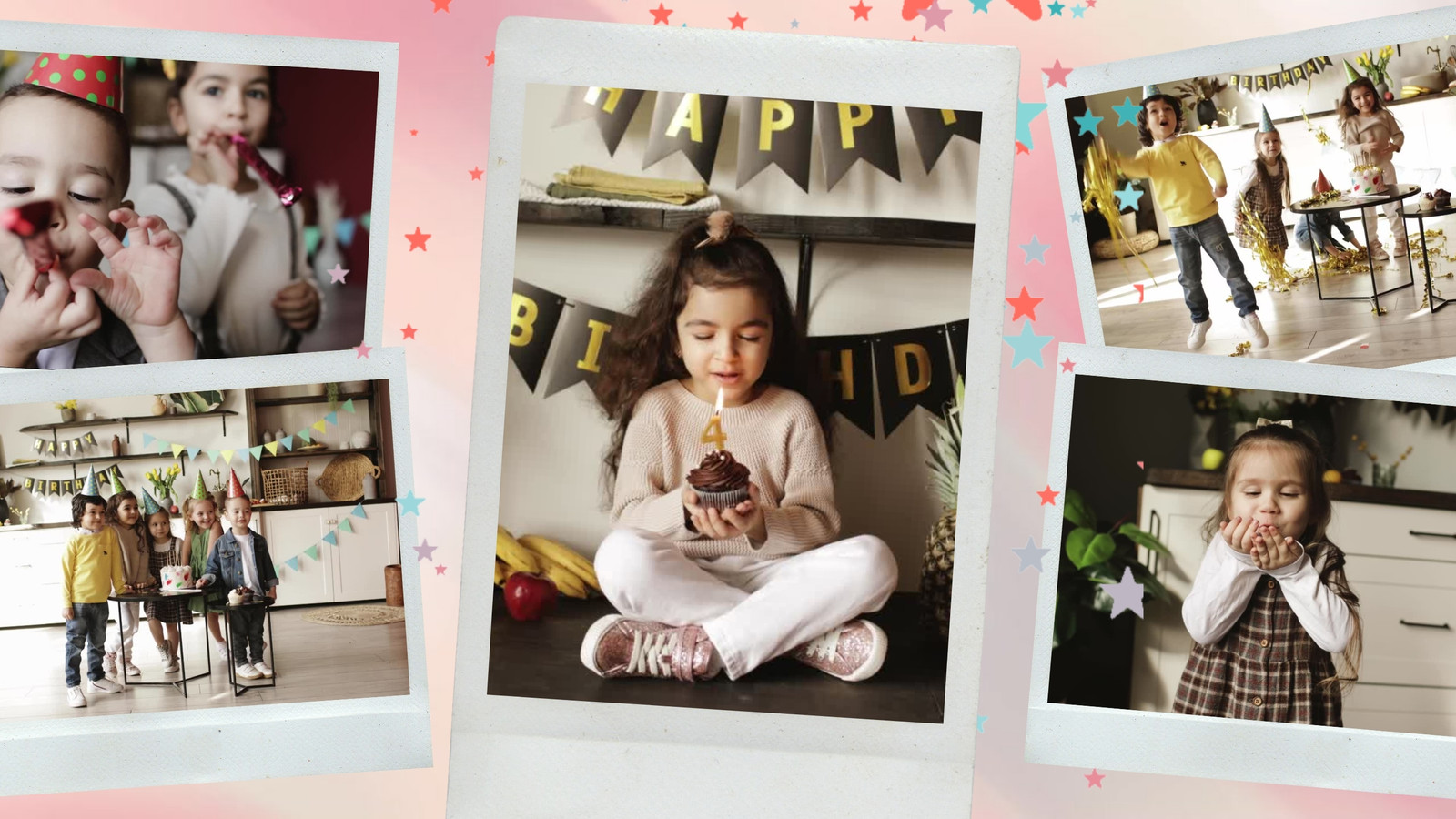 Kolase Video Merah Muda Film Analog Ulang Tahun Kolase Video Merah Muda Film Analog Ulang Tahun