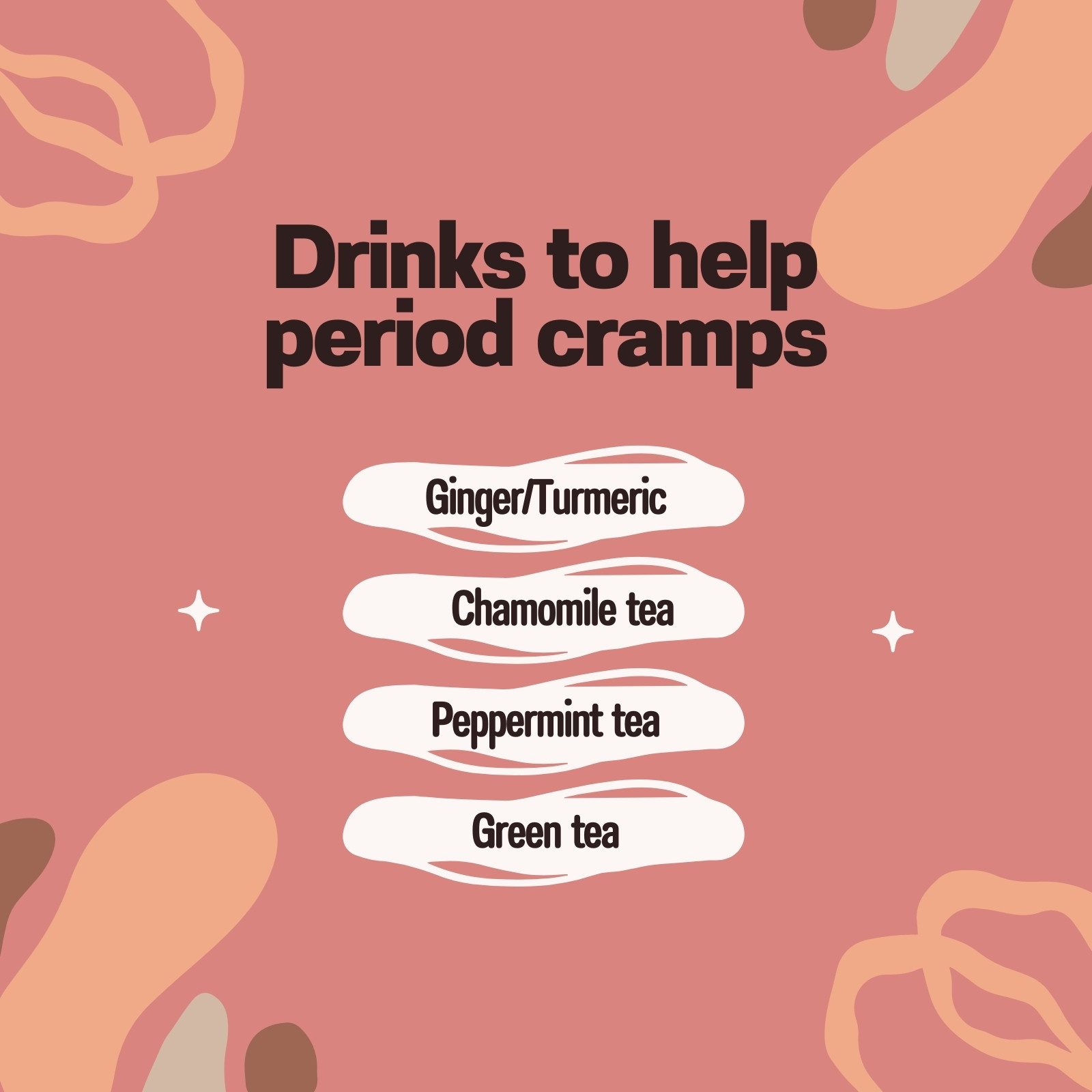 Pink Modern Drink To Help Period Cramps Instagram Post
