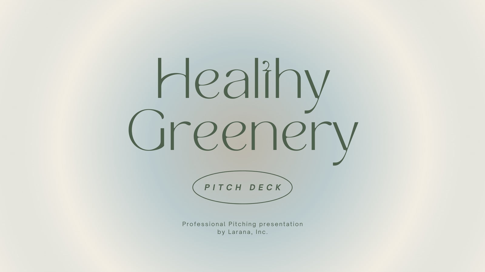 Neutral and Green Contemporary Pitch Deck