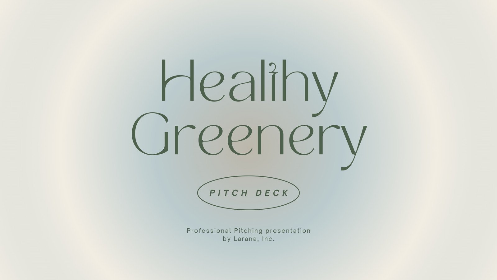 Neutral and Green Contemporary Pitch Deck