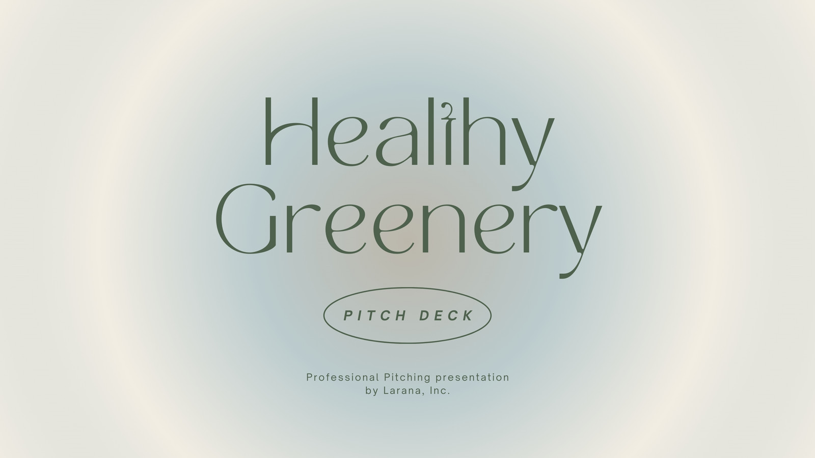 Neutral and Green Contemporary Pitch Deck
