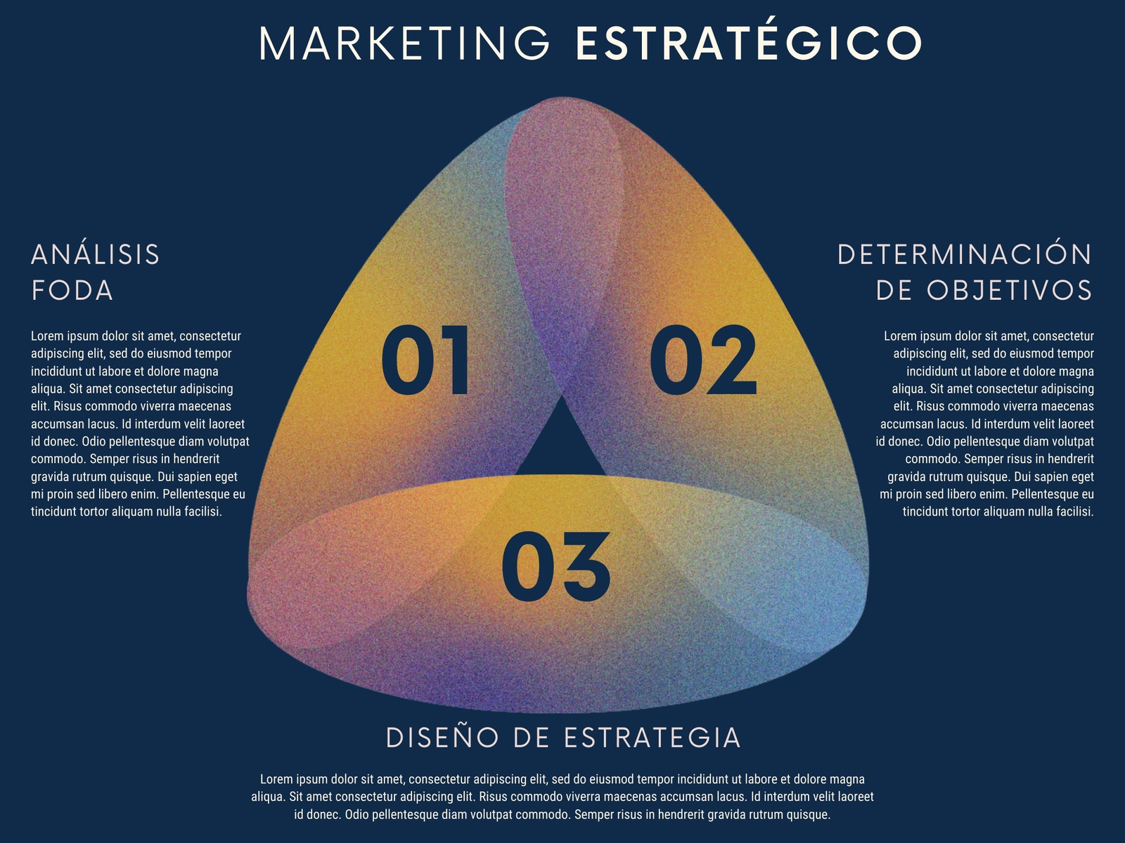 grafica marketing 3 etapas profesional azul