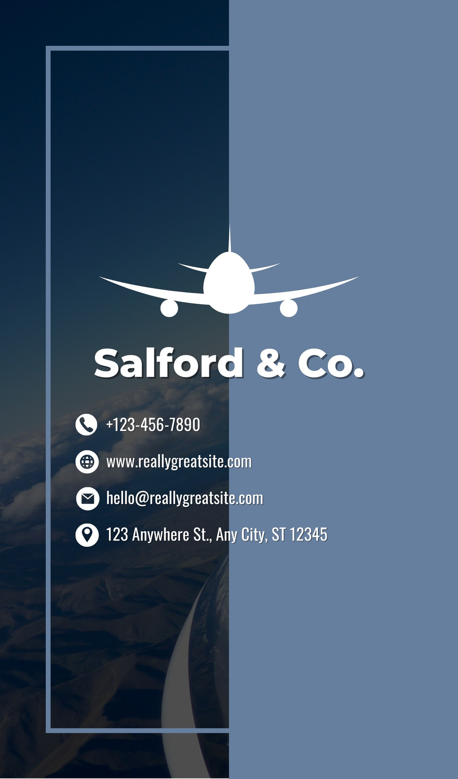 Gray Modern Travel Agency Business Card