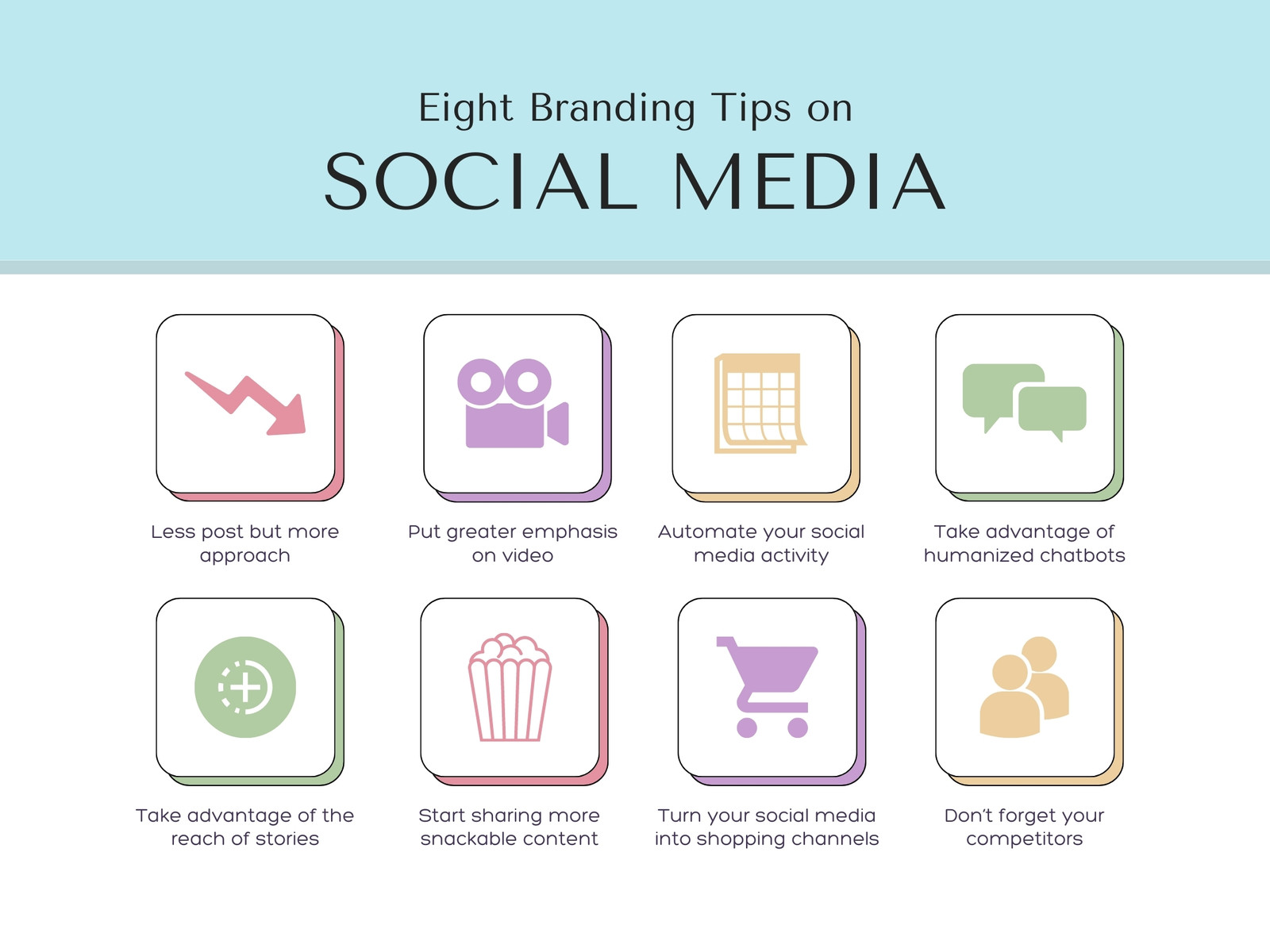 Blue White Modern Minimal Social Media Branding Tips Graph