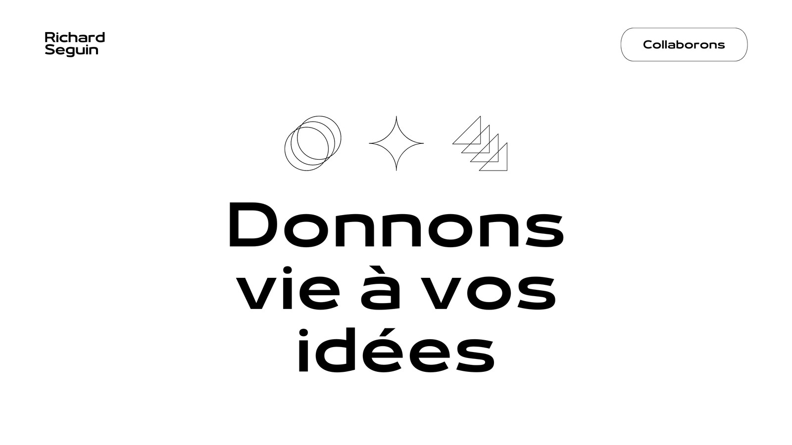 Site web de Design Illustratif avec Portfolio et CV Blanc Noir et Orange