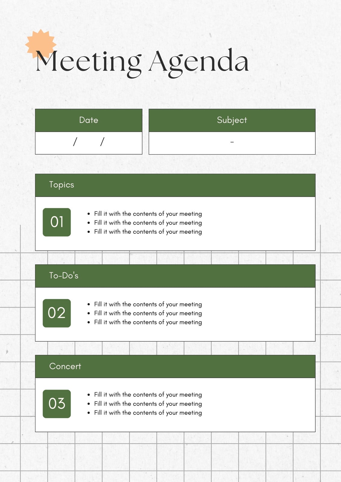 Beige Green Vintage Meeting Agenda Document Beige Green Vintage Meeting Agenda Document