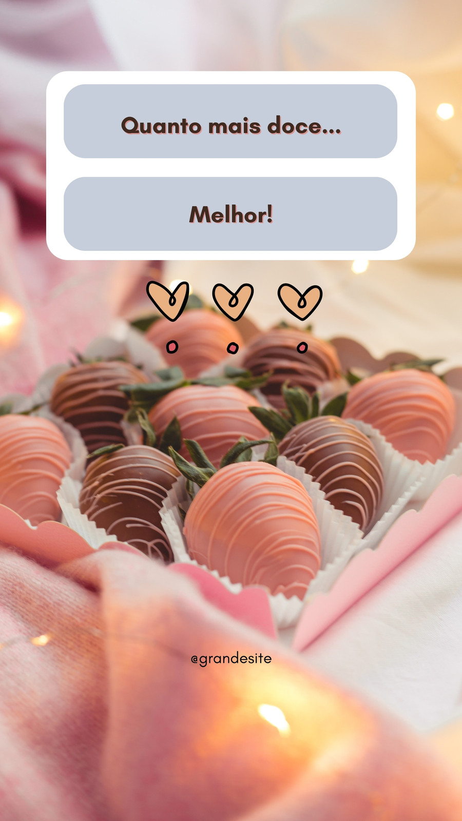 Story confeitaria doces minimalista marrom