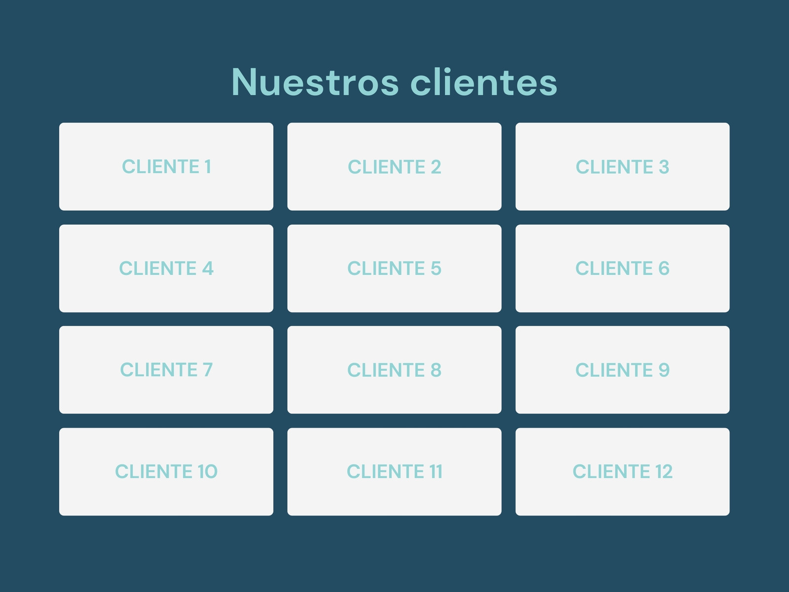 Gráfico Listado Clientes Orgánico Azul