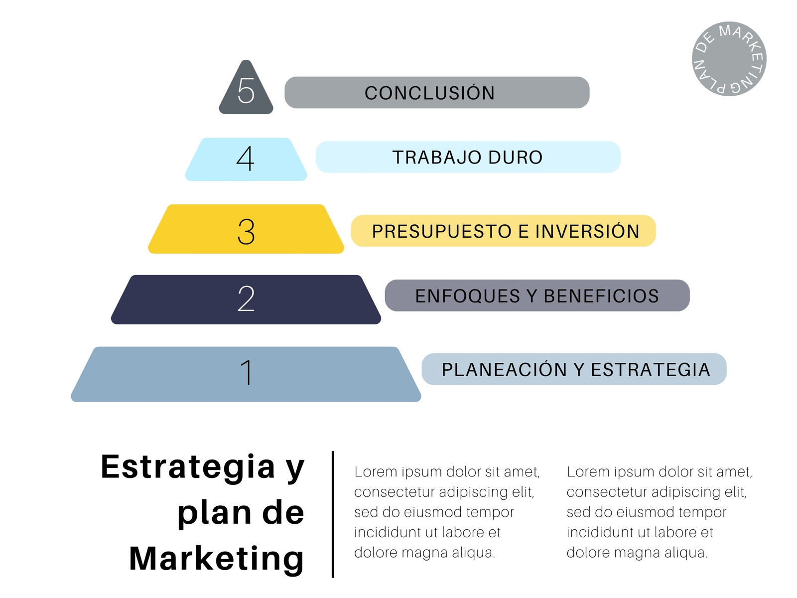 grafico piramide diagrama infografia corporativo profesional azul