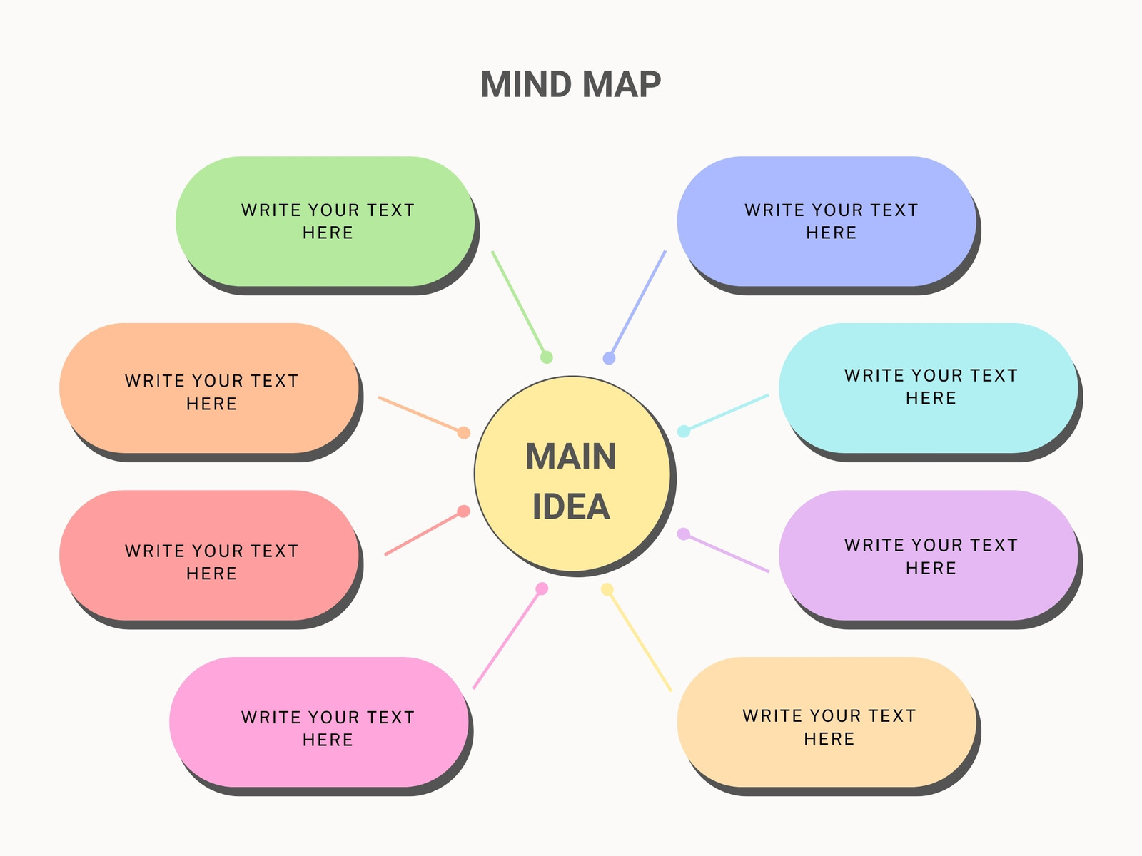 professional multicolor concept map graph