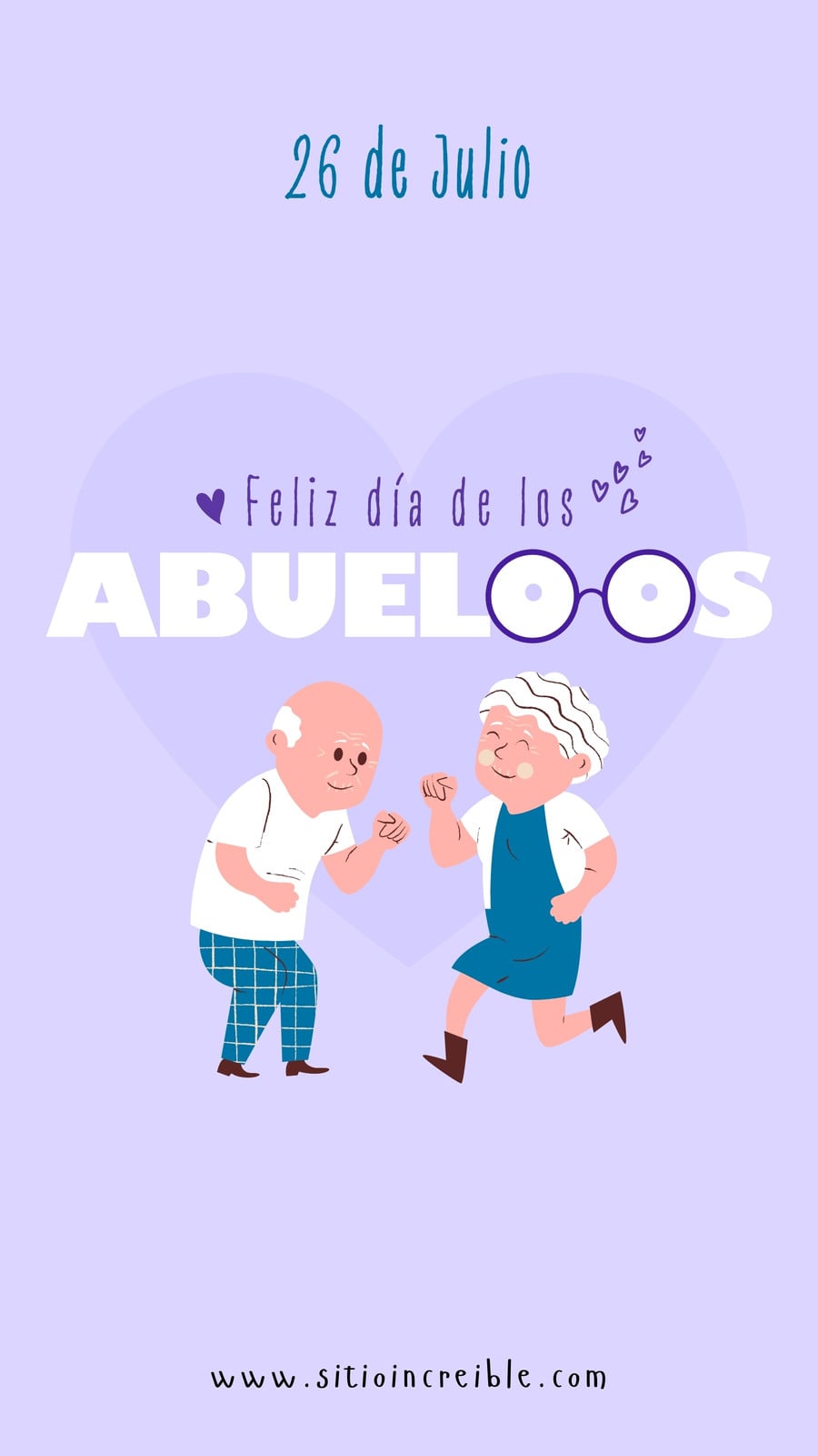 Tu historia dia de los abuelos creativa morada