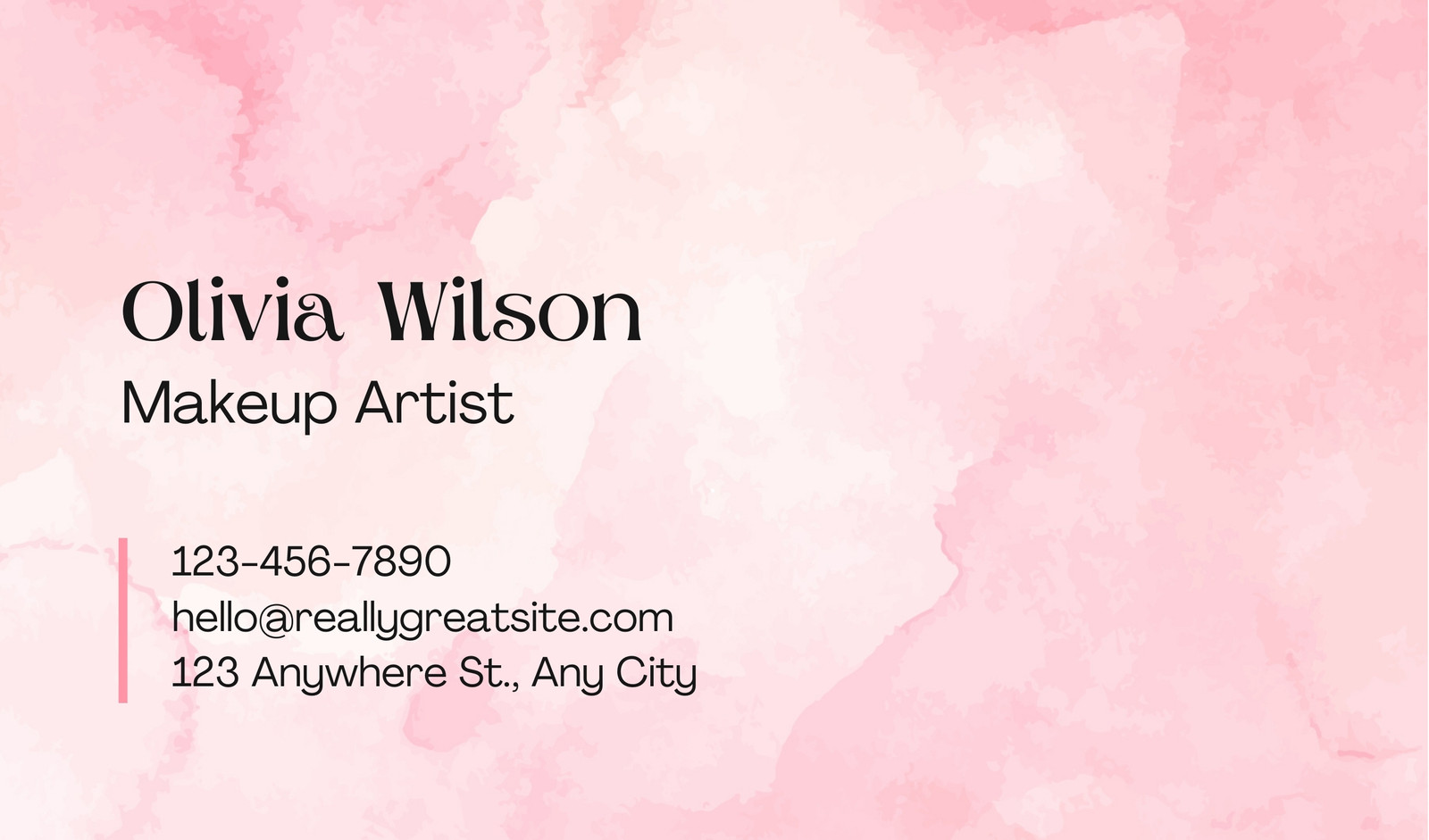 Pink Working Card Page 4 - Customize 2,472+ Pink Business Card Templates Online - Canva