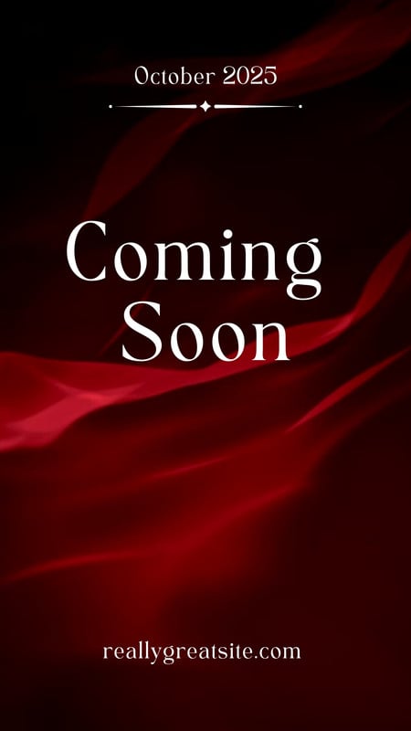 Abstract Modern Coming Soon Instagram Reels Instagram Story Canva template, red and black