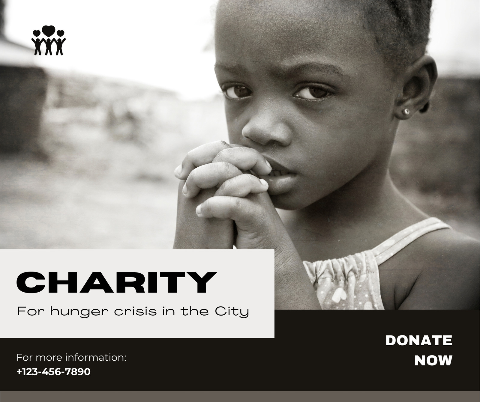 Dark Bold Charity Facebook Post