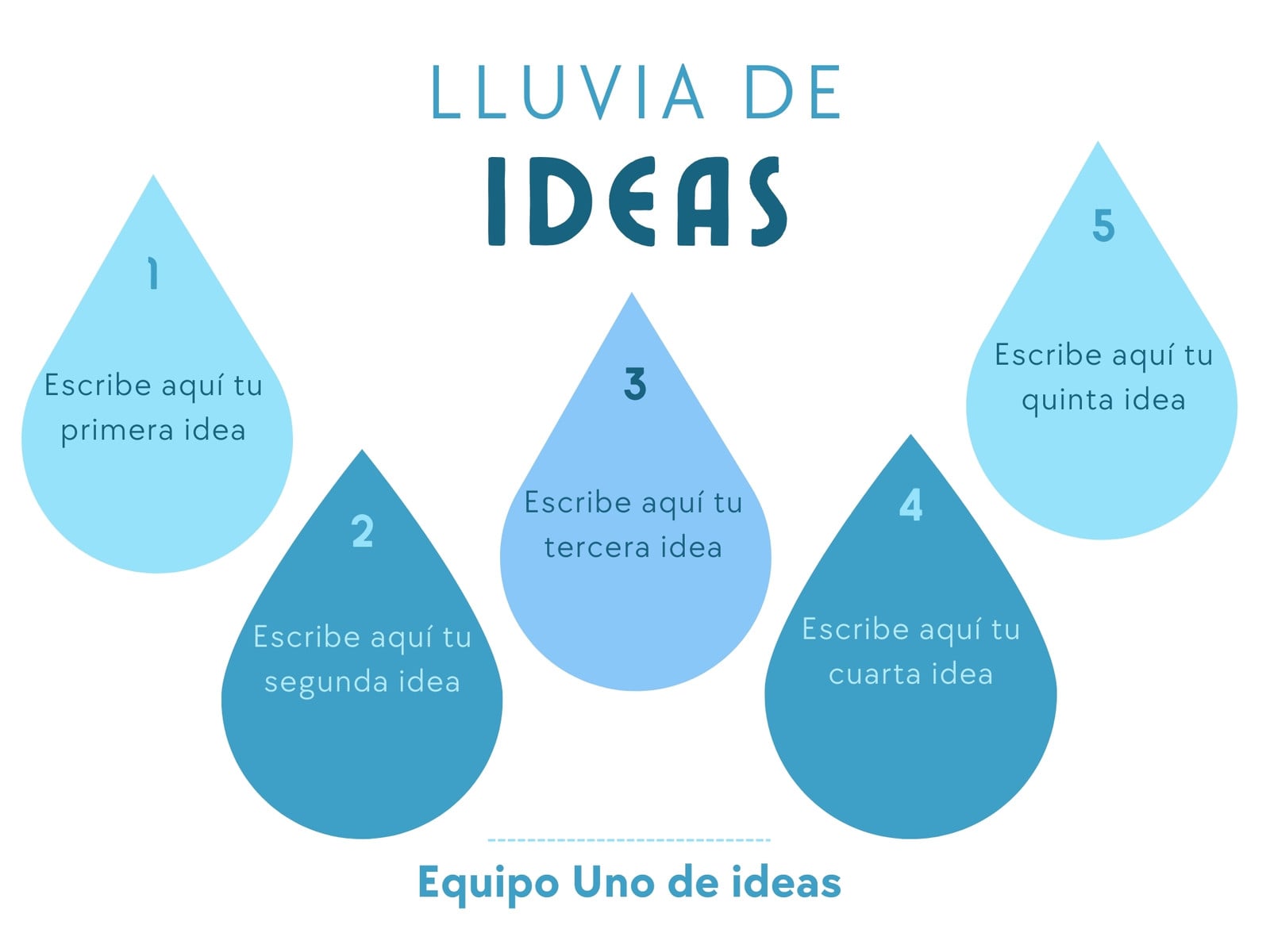 Gráfico de lluvia de ideas profesional moderno azules