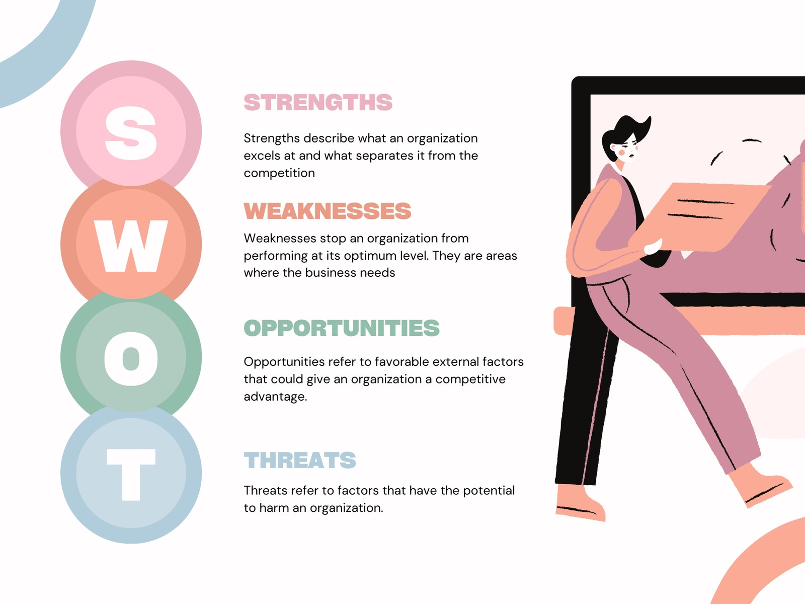 Colorful Bold Illustrative SWOT