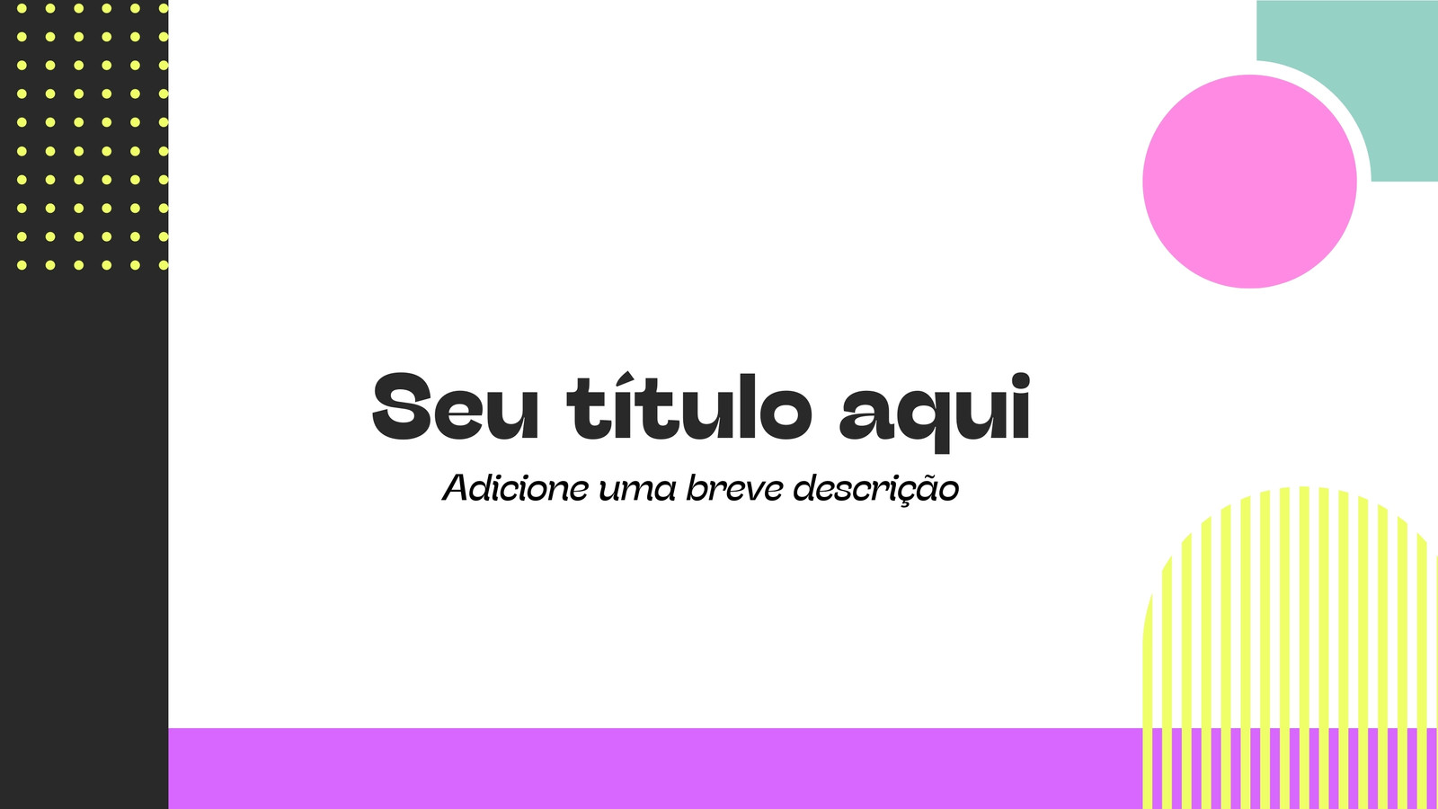 Apresentação empresarial criativo colorido ideias