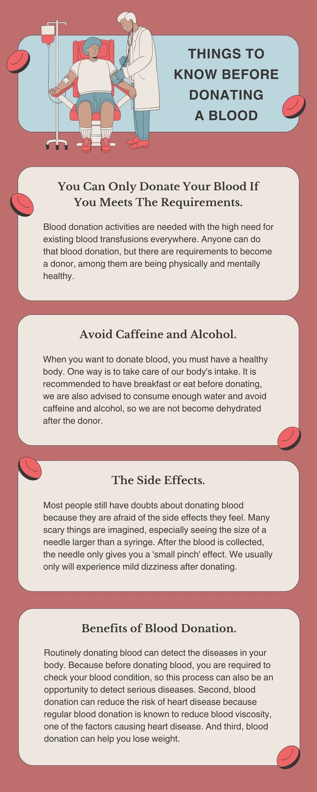 Things to Know Before Donating a Blood Infographic