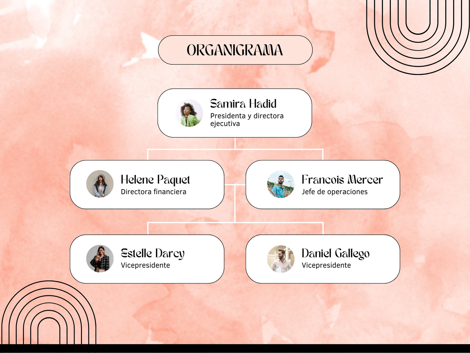 Gráficos Equipo de Trabajo Minimalista Rosa
