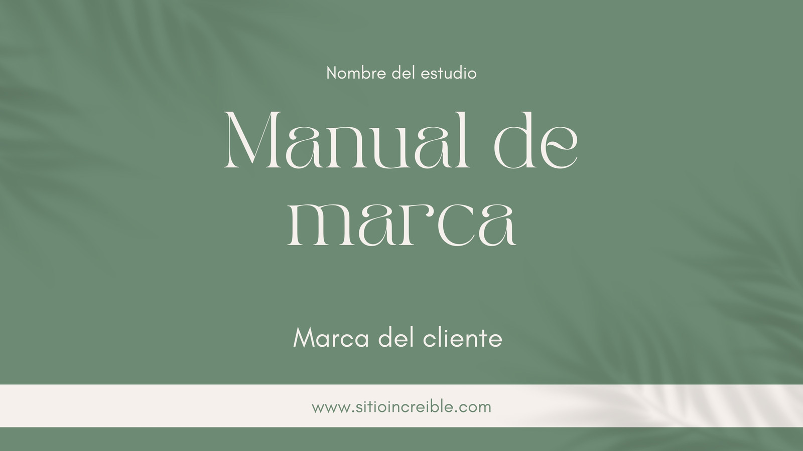 Presentación de marca minimalista y bohemio verde