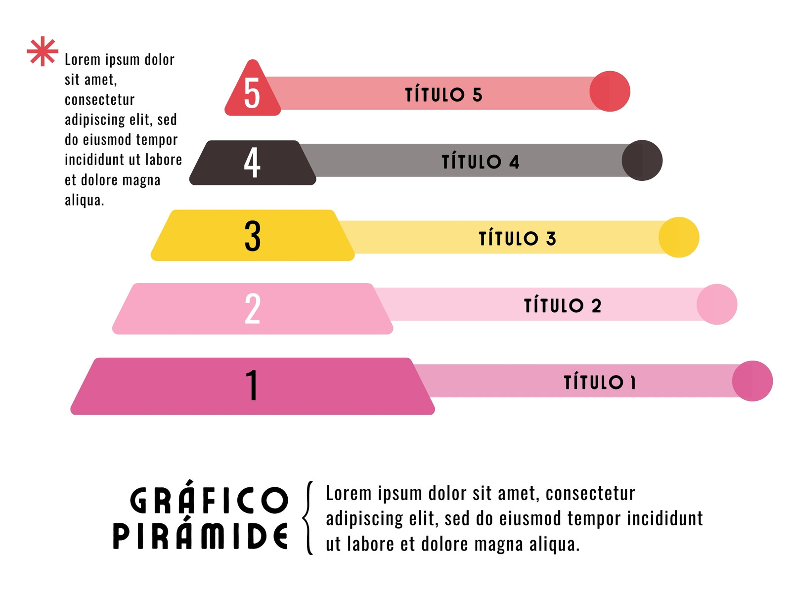 grafico piramide diagrama infografia corporativo profesional multicolor