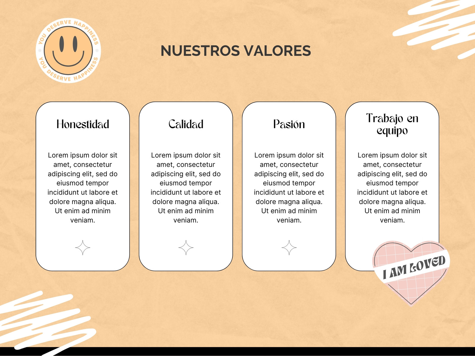 Gráfico Valores de Empresa Moderno Amarillo