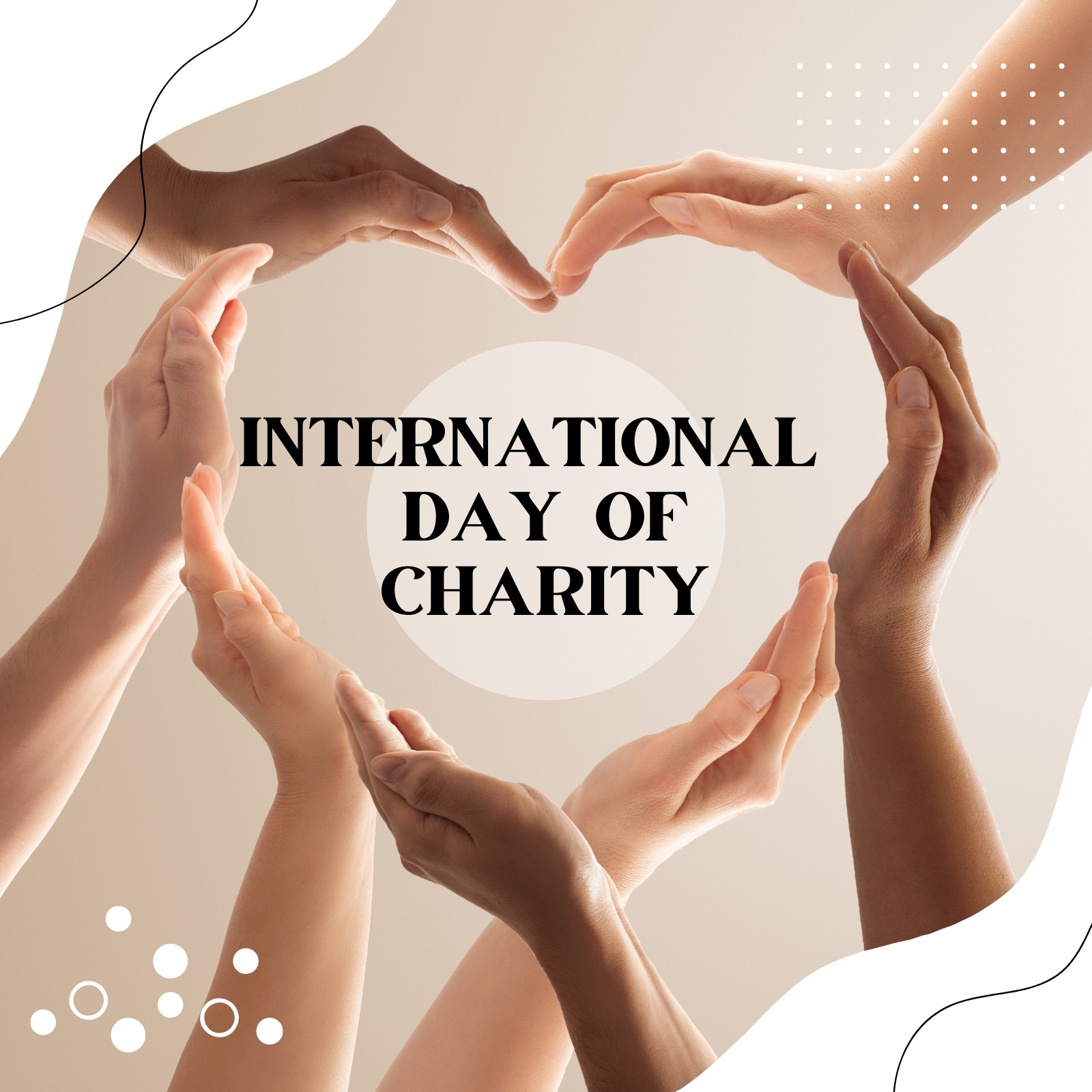 Beige International Day of Charity instagram post