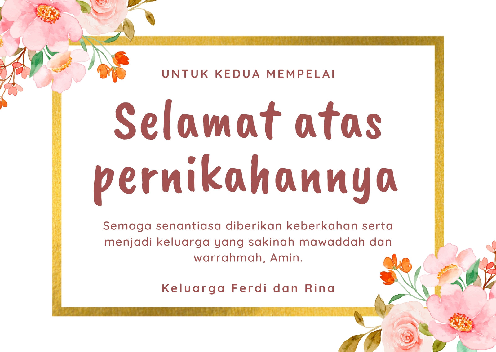 Kartu Ucapan Pernikahan Kartu Ucapan Pernikahan