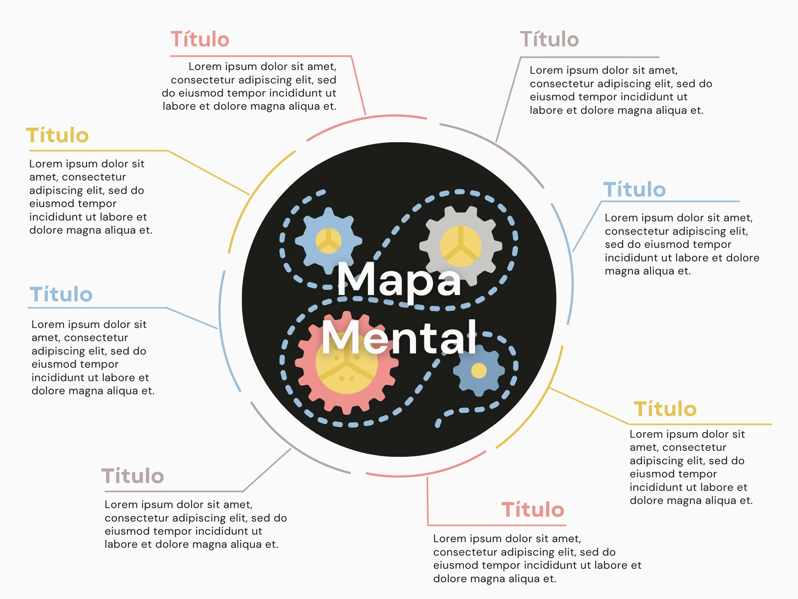 Mapa Mental Profesional Colorido