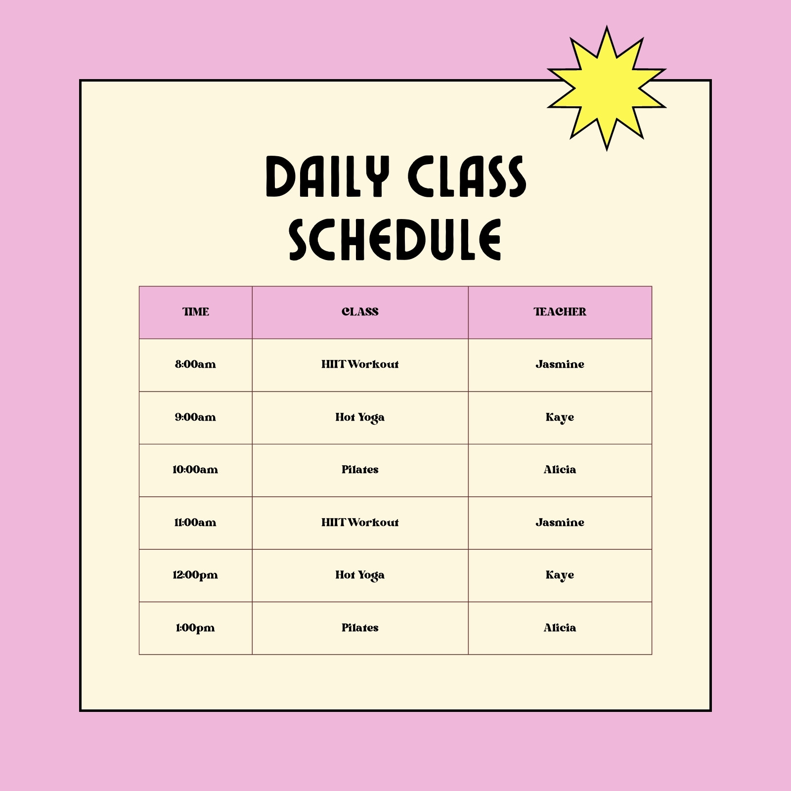 Page 2 - Free and customizable schedule templates | Canva