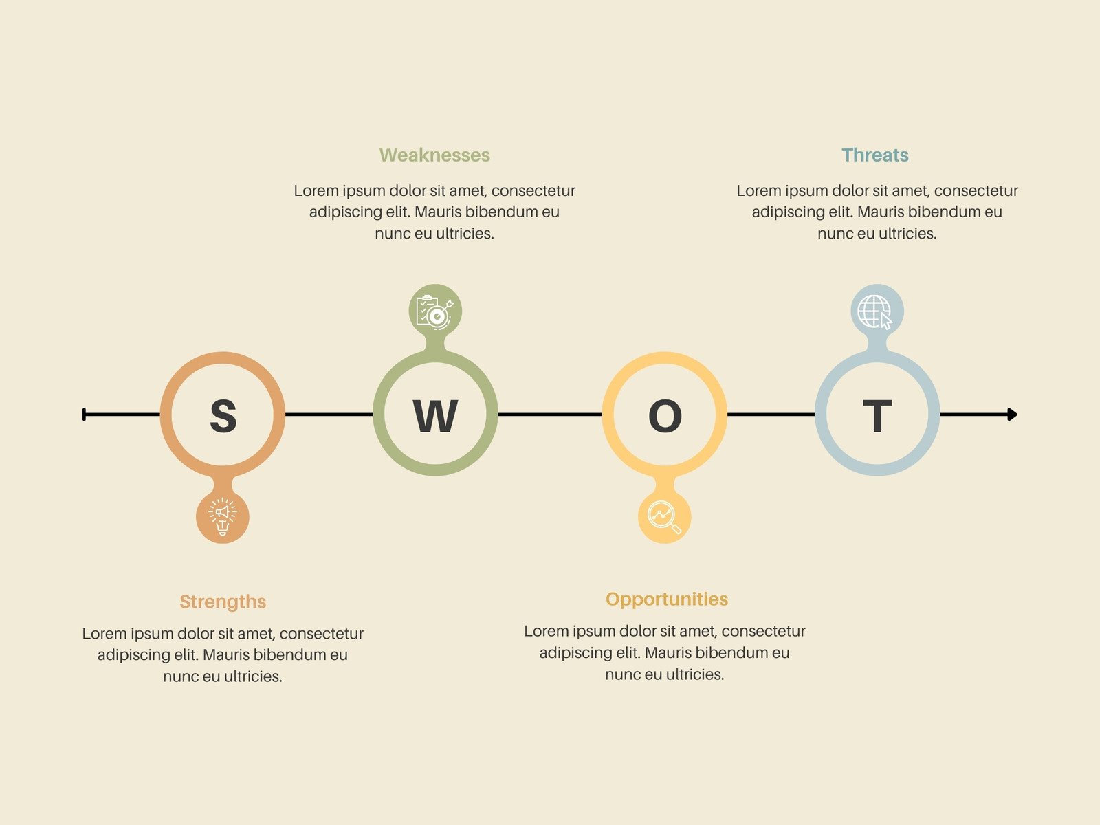 Colorful SWOT Analysis Infographic Graph