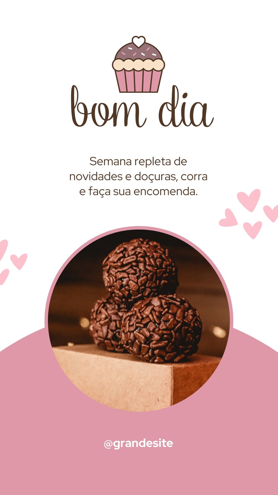 Story bom dia encomenda de brigadeiro