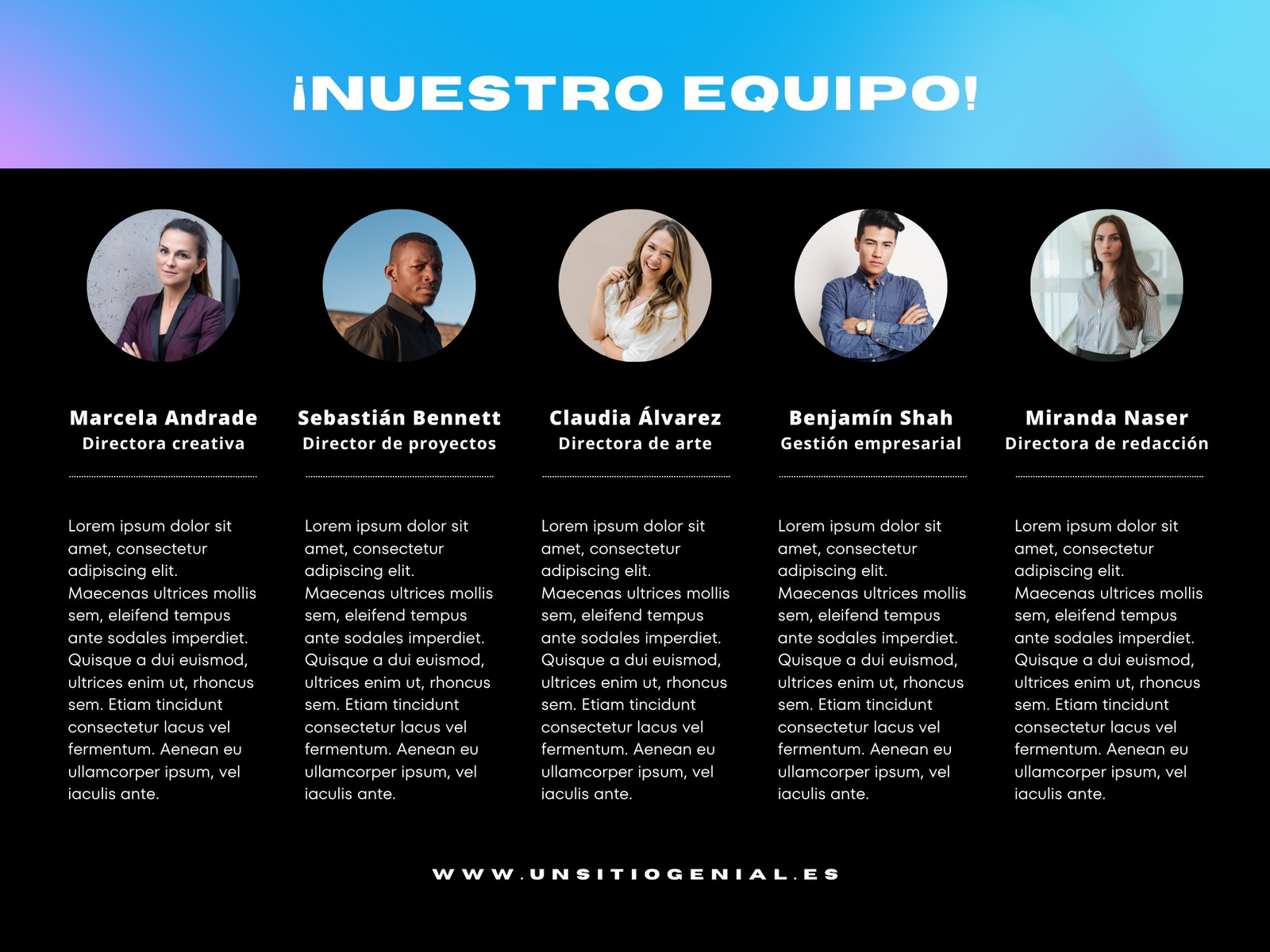 GráficoOrganigrama Equipo de Trabajo Minimalista Moderno Sencillo Negro y Azul