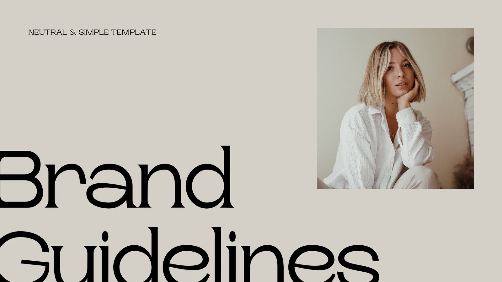Neutral & Elegant Brand Guidelines Product Portfolio Presentation