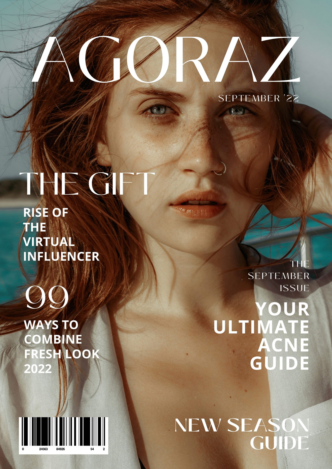 Brown and Green Full Photo Women Fashion Magazine Cover