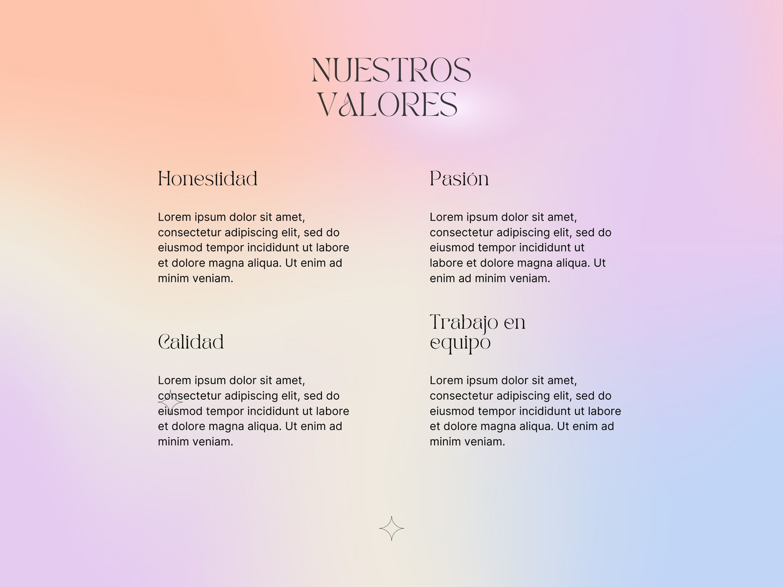 Gráficos Valores Empresariales Moderno Lila