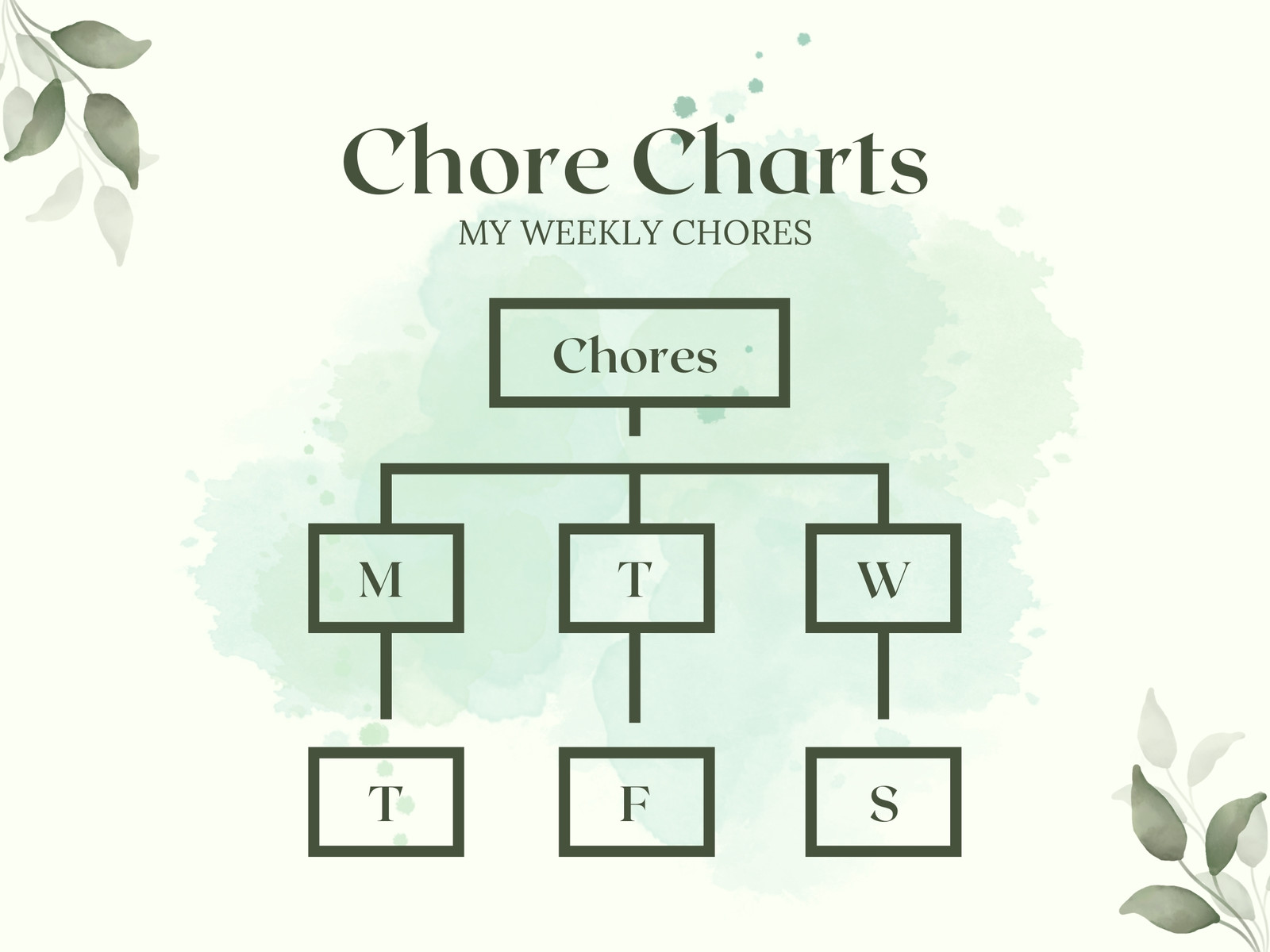watercolor modern Chore Charts