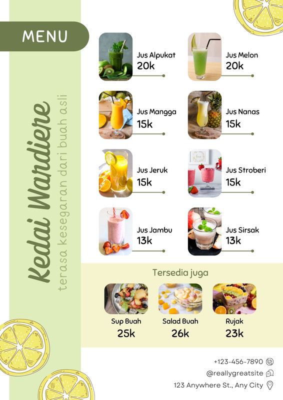 Desain Menu Makanan & Minuman Spesial Gratis | Canva