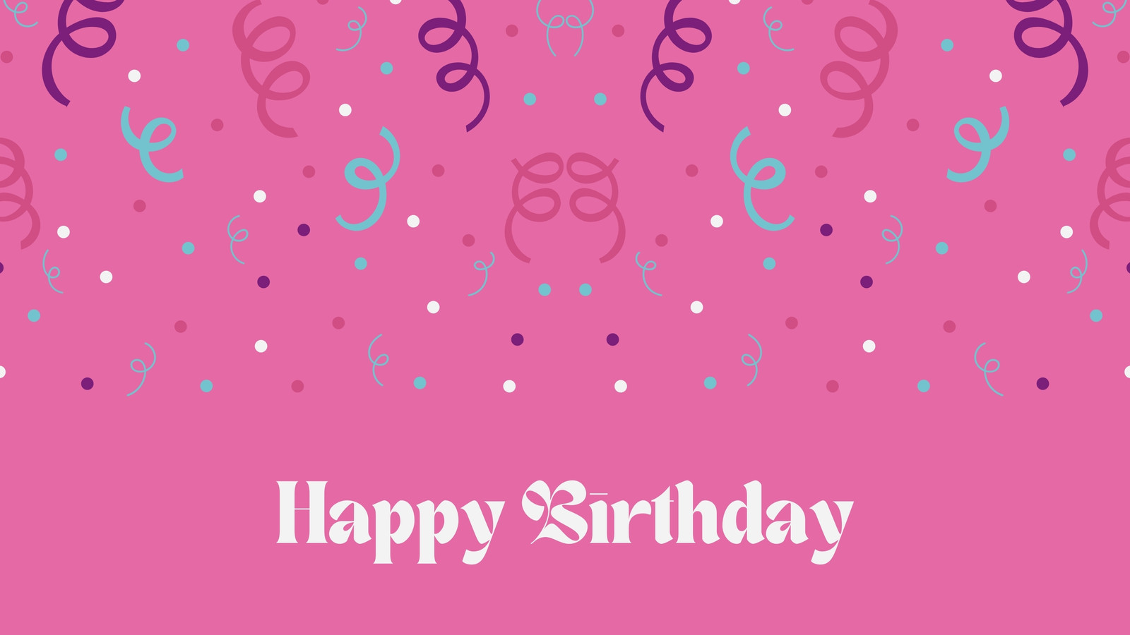 Pink Playful Birthday Card
