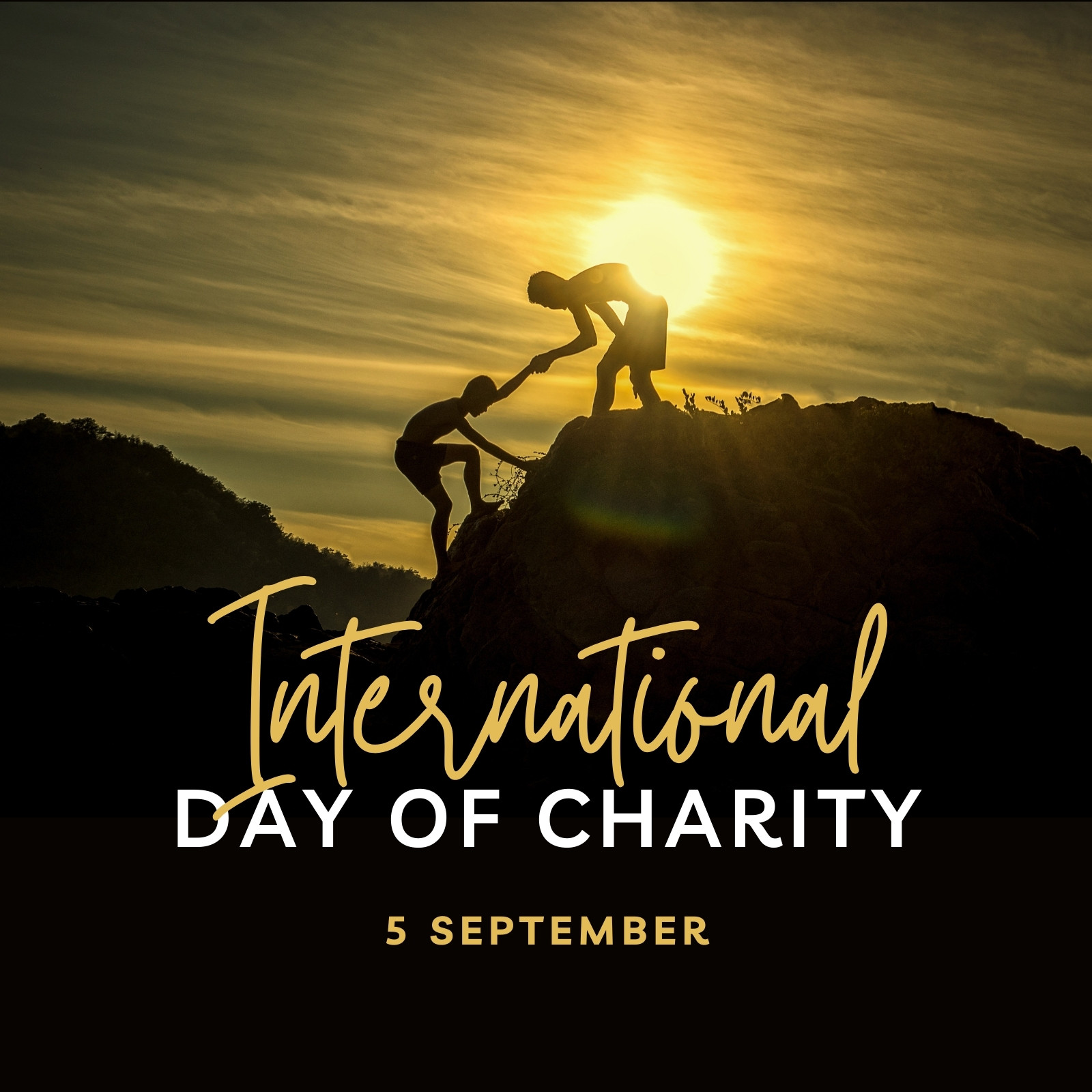 Yellow Clean International Day of Charity Instagram Post