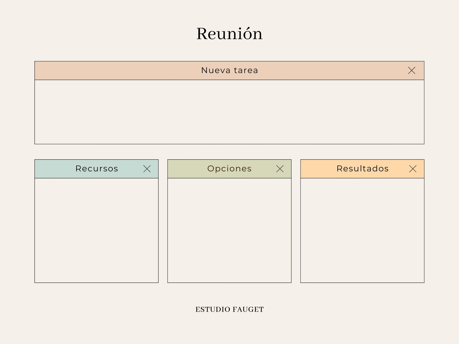 Gráfico Reunión Ideas Marketing Minimalista Beige