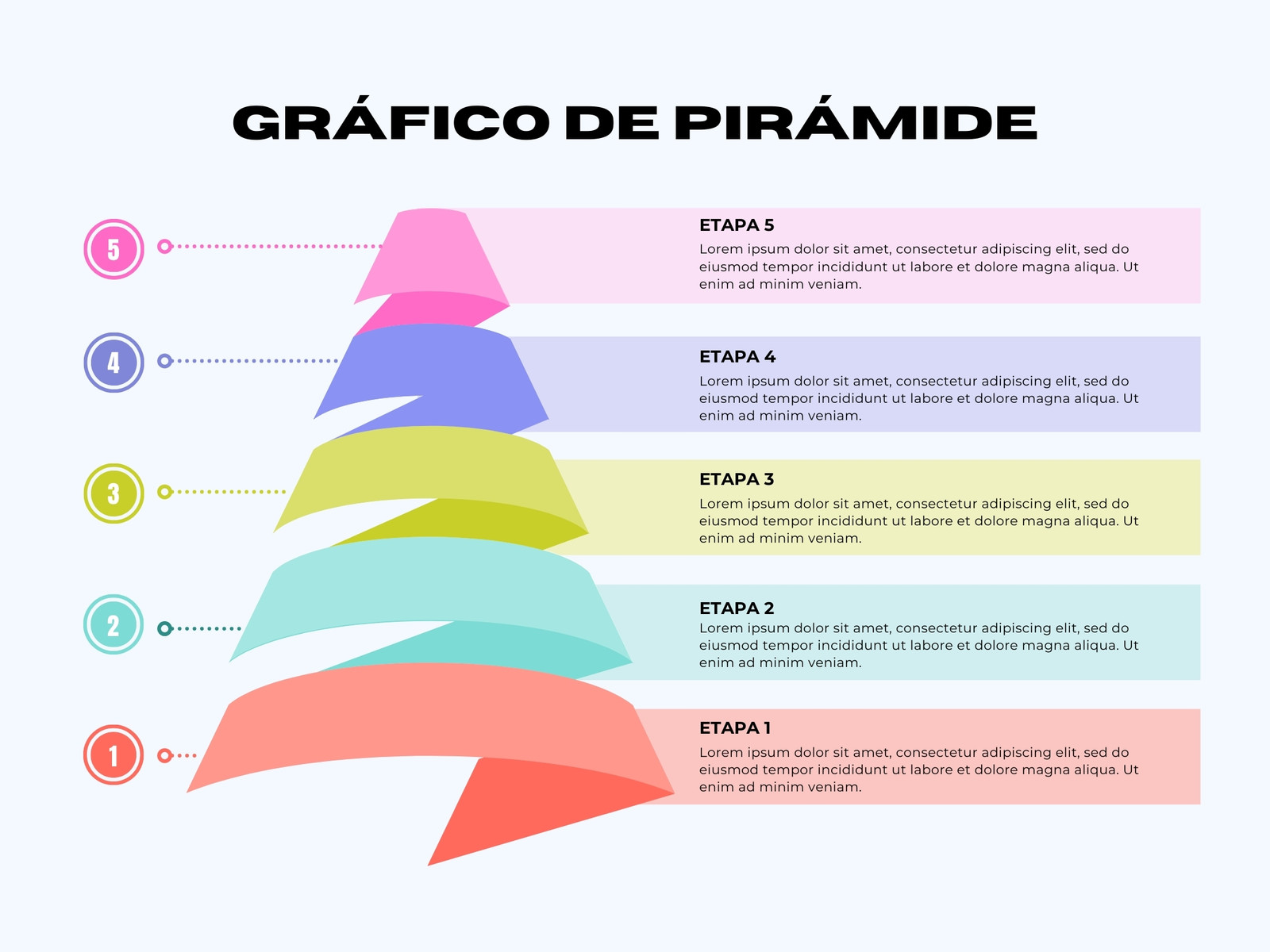 Gráfico de Niveles Jerarquía Moderno y Creativo Multicolor